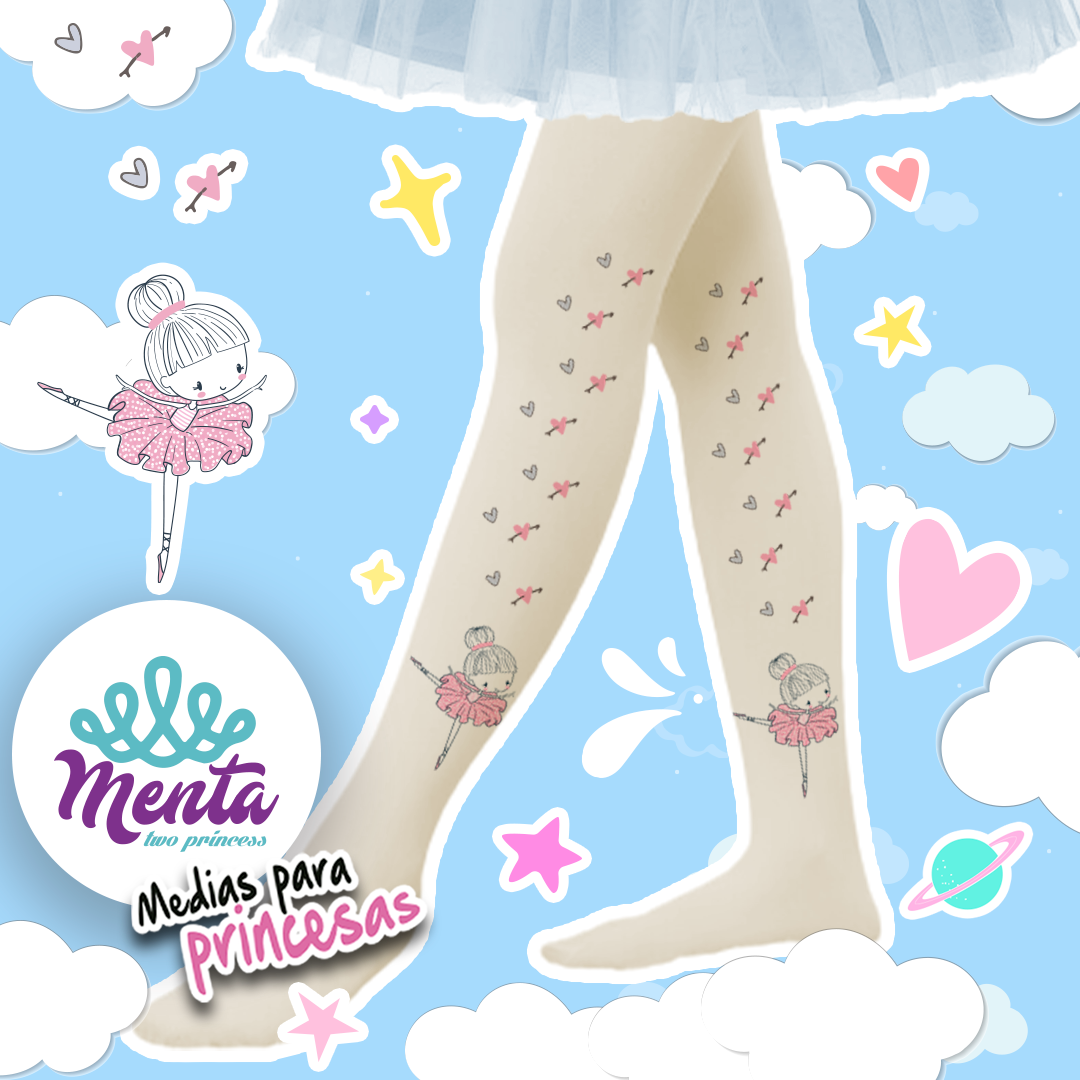 Medias Pantalon para niña Estampada en microfibra